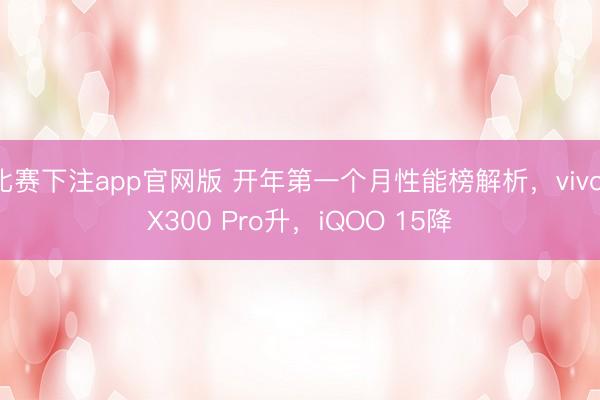 比赛下注app官网版 开年第一个月性能榜解析，vivo X300 Pro升，iQOO 15降