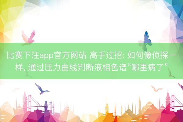比赛下注app官方网站 高手过招: 如何像侦探一样, 通过压力曲线判断液相色谱“哪里病了”