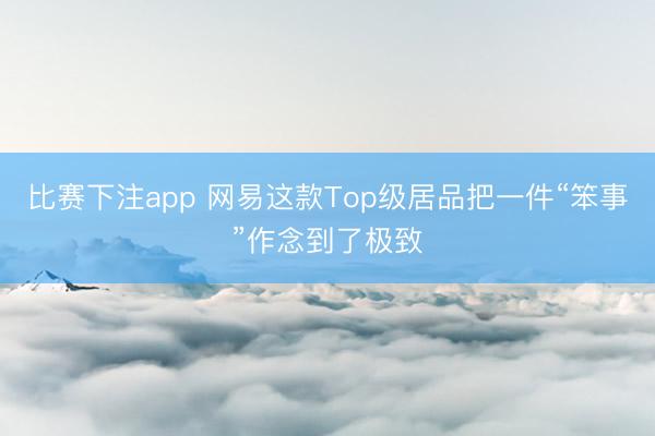 比赛下注app 网易这款Top级居品把一件“笨事”作念到了极致
