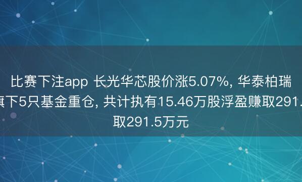 比赛下注app 长光华芯股价涨5.07%， 华泰柏瑞基金旗下5只基金重仓， 共计执有15.46万股浮盈赚取291.5万元