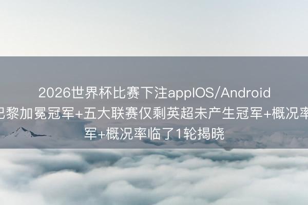 2026世界杯比赛下注appIOS/Android手机版下载 巴黎加冕冠军+五大联赛仅剩英超未产生冠军+概况率临了1轮揭晓