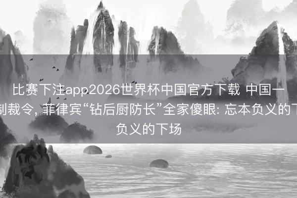 比赛下注app2026世界杯中国官方下载 中国一纸制裁令, 菲律宾“钻后厨防长”全家傻眼: 忘本负义的下场