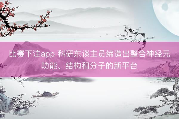 比赛下注app 科研东谈主员缔造出整合神经元功能、结构和分子的新平台